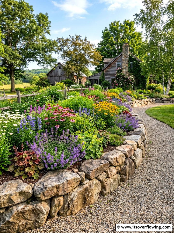 Raised Garden Bed - 25 backyard ideas with boulder accents