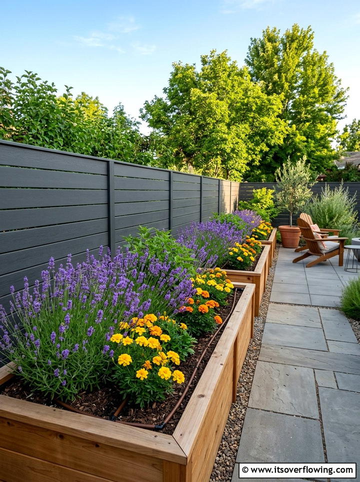 Raised Garden Bed - 25 garden design ideas for fence lines