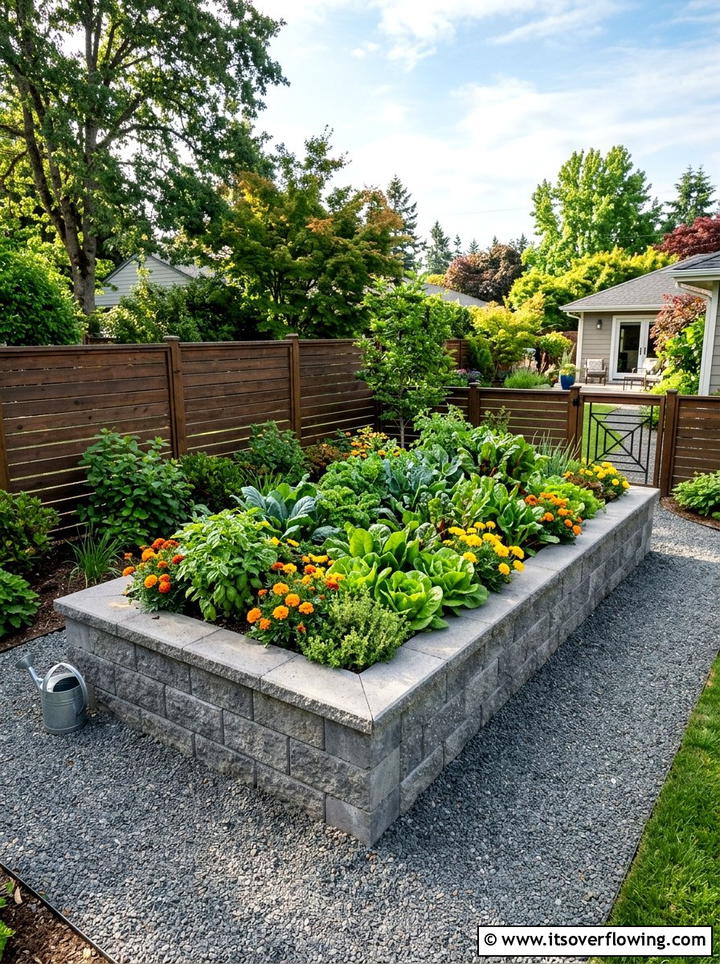 Raised Garden Bed - 25 recycled garden ideas with concrete blocks