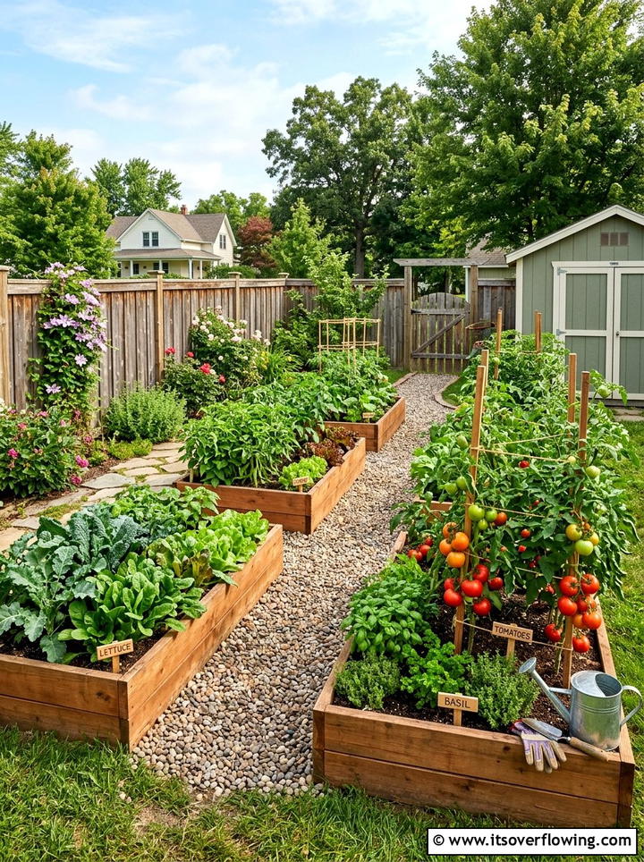 Raised Garden Bed - 25 backyard ideas for flat yards