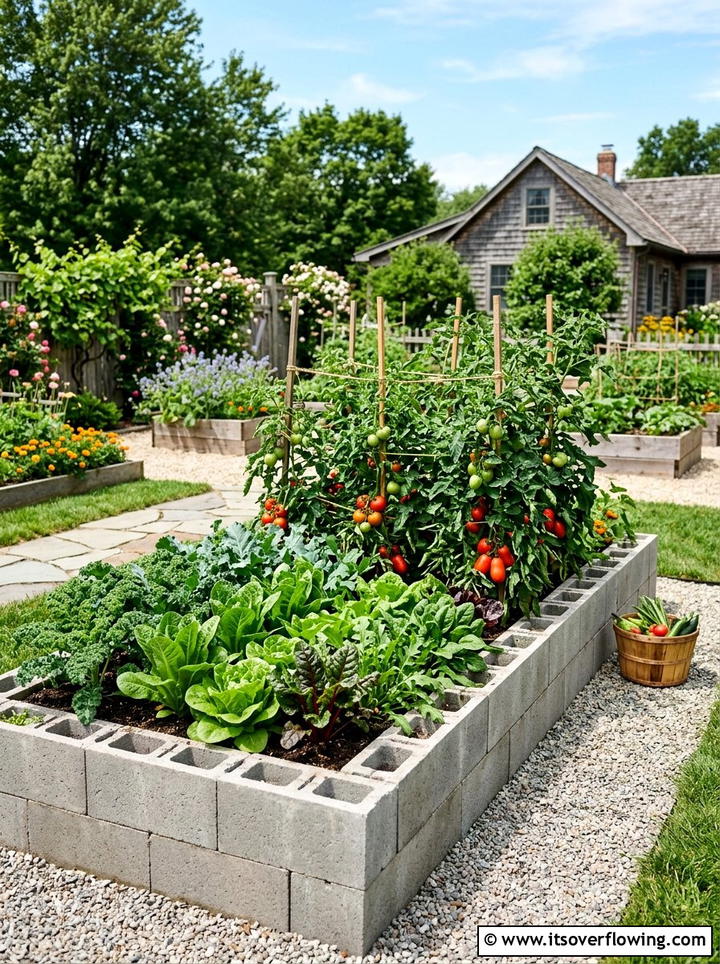 Raised Garden Bed For Vegetables - 25 cheap garden ideas with cinder blocks