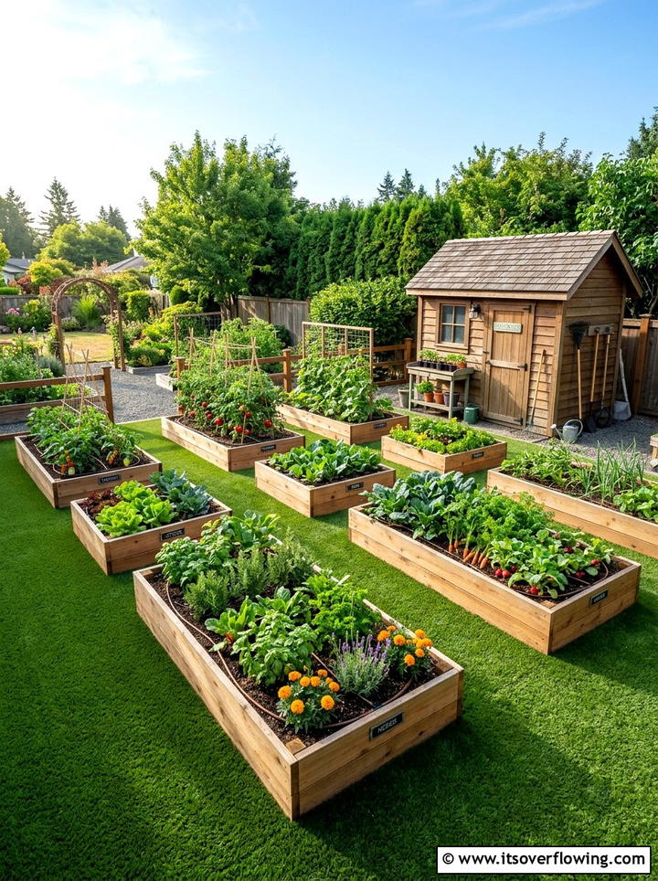Raised Garden Bed Lawn - 25 small garden ideas with artificial turf
