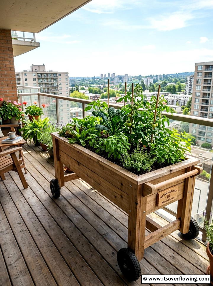 Raised Garden Bed On Wheels - 25 small garden ideas for windy balconies