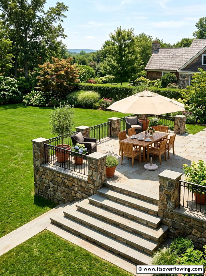 Raised Patio - 25 backyard ideas with patio