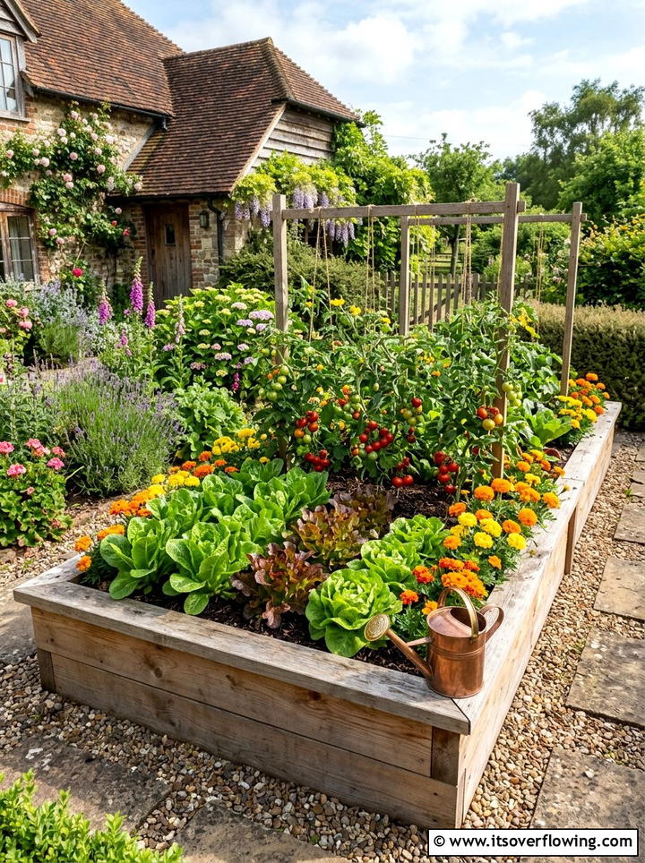 Raised Vegetable Bed - 25 small garden ideas with cottage style