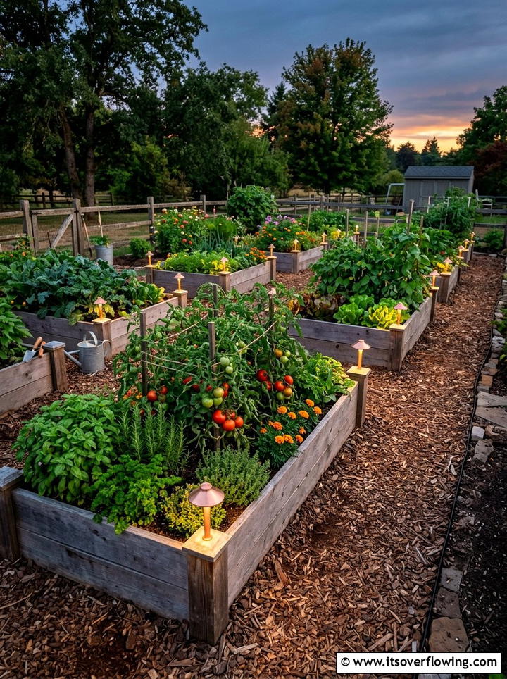 Raised Vegetable Bed Lighting - 25 garden design ideas with lighting plans