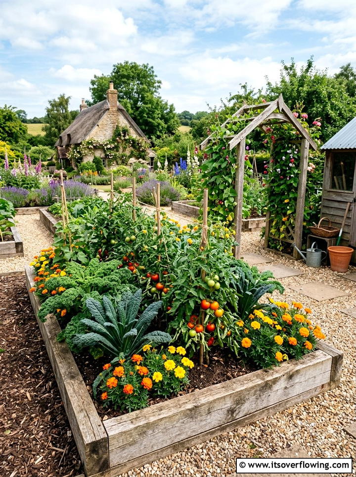 Raised Vegetable Garden Bed - 25 creative garden ideas with cottage layering
