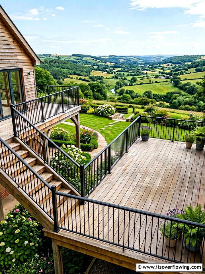 Raised Wood Deck - 25 backyard ideas with wood deck