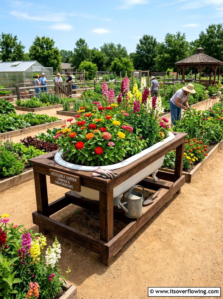 Raised bathtub garden bed - 25 upcycled garden ideas with old bathtubs