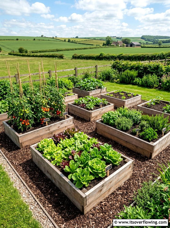 Raised bed garden - 25 creative garden ideas for rural homes