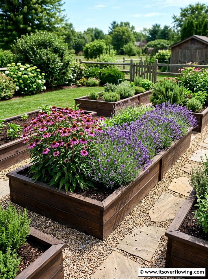 Raised bed herb garden - 25 creative garden ideas with medicinal herbs