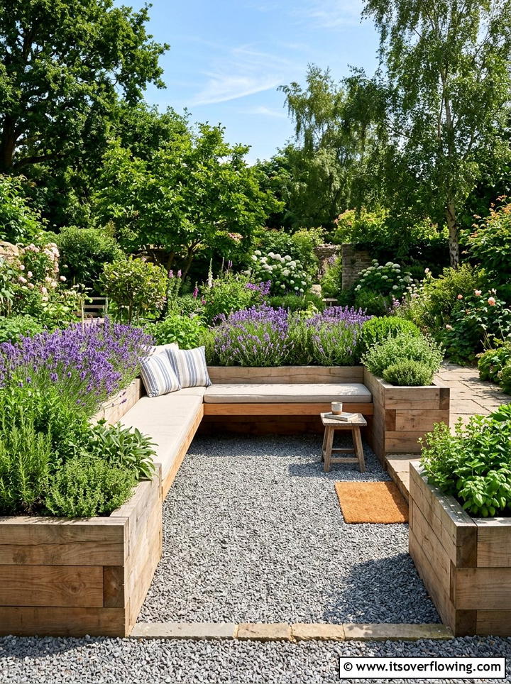 Raised bed seating - 25 garden design ideas with outdoor rooms