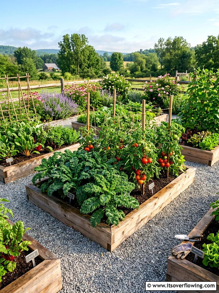 Raised bed vegetable garden - 25 garden design ideas with edible plants