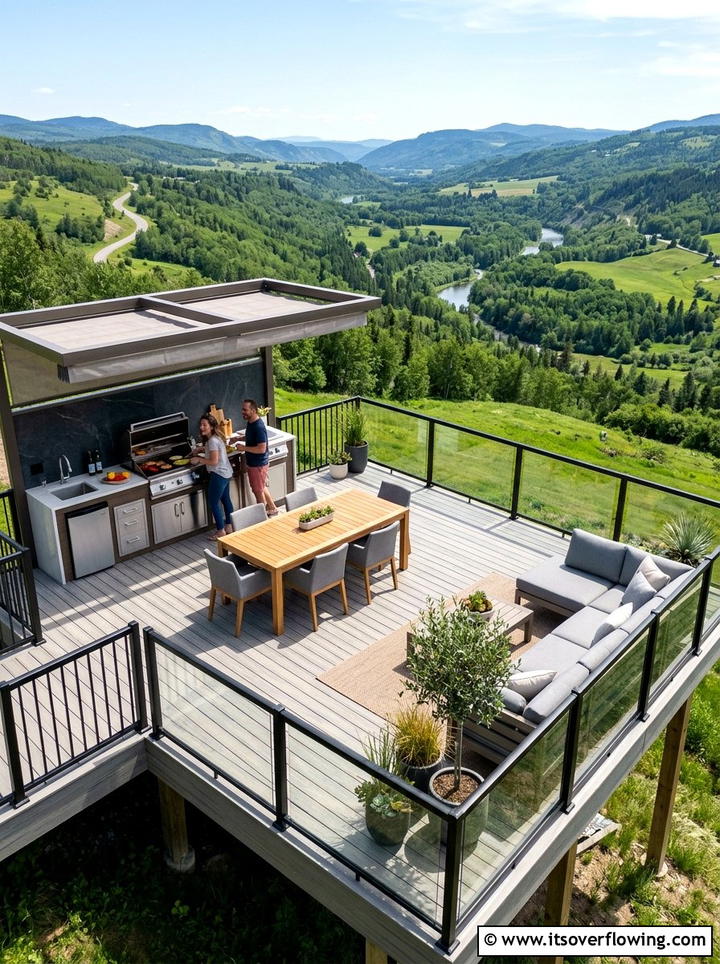 Raised deck outdoor kitchen - 25 garden design ideas for outdoor kitchens