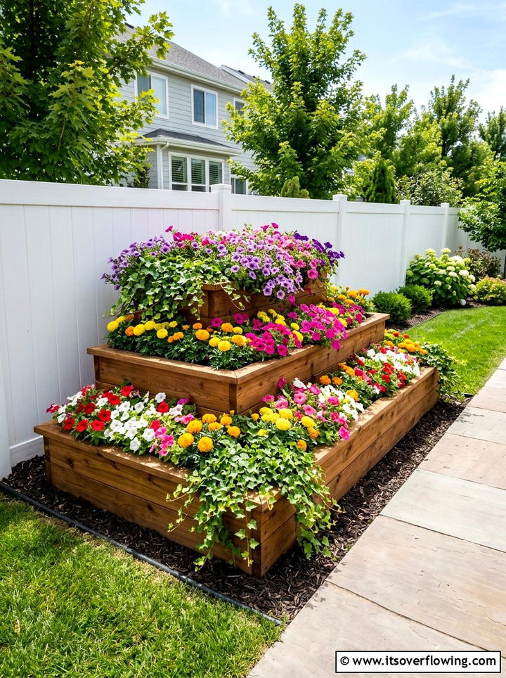 Raised flower bed - 25 garden design ideas with focal points