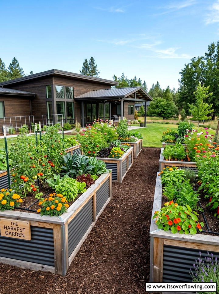 Raised garden bed - 25 creative garden ideas with no lawn design