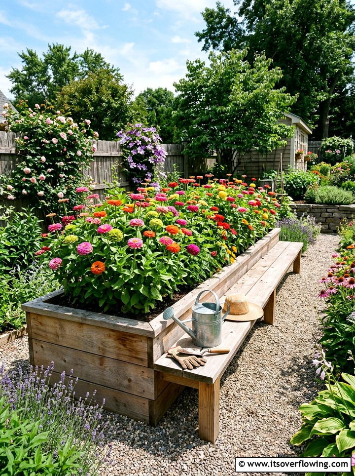Raised garden bed - 25 small garden ideas with reading nook