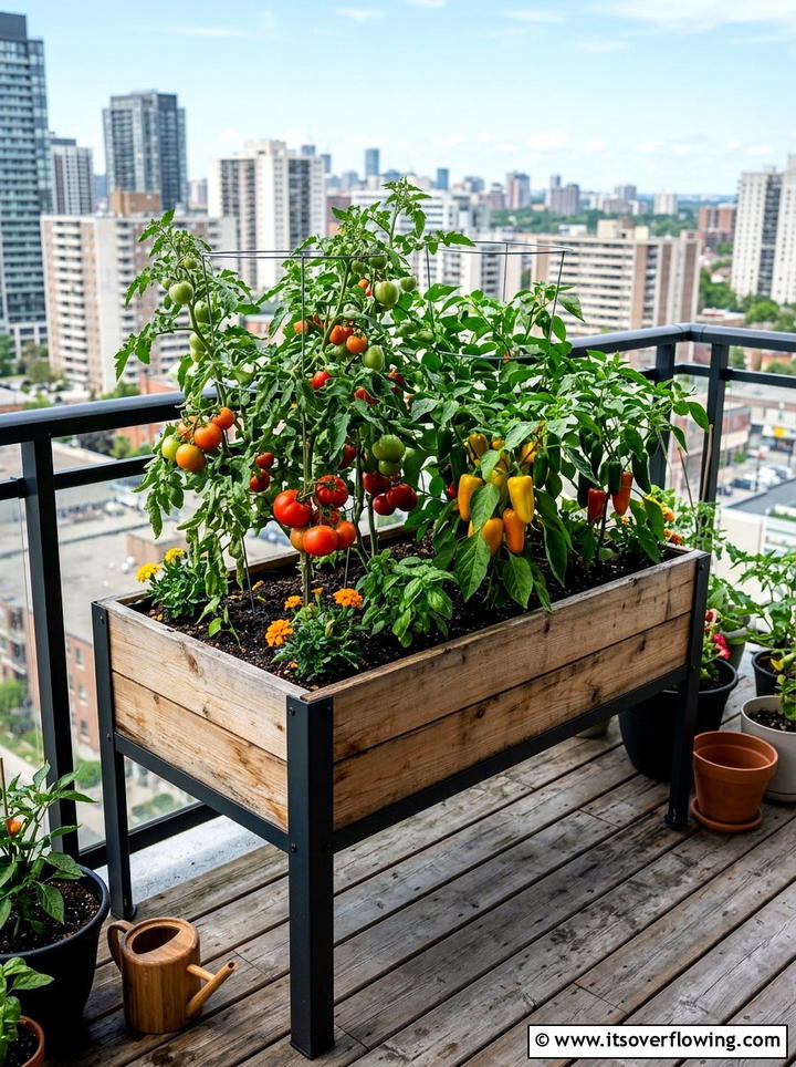 Raised garden bed for balcony - 25 creative garden ideas for balconies