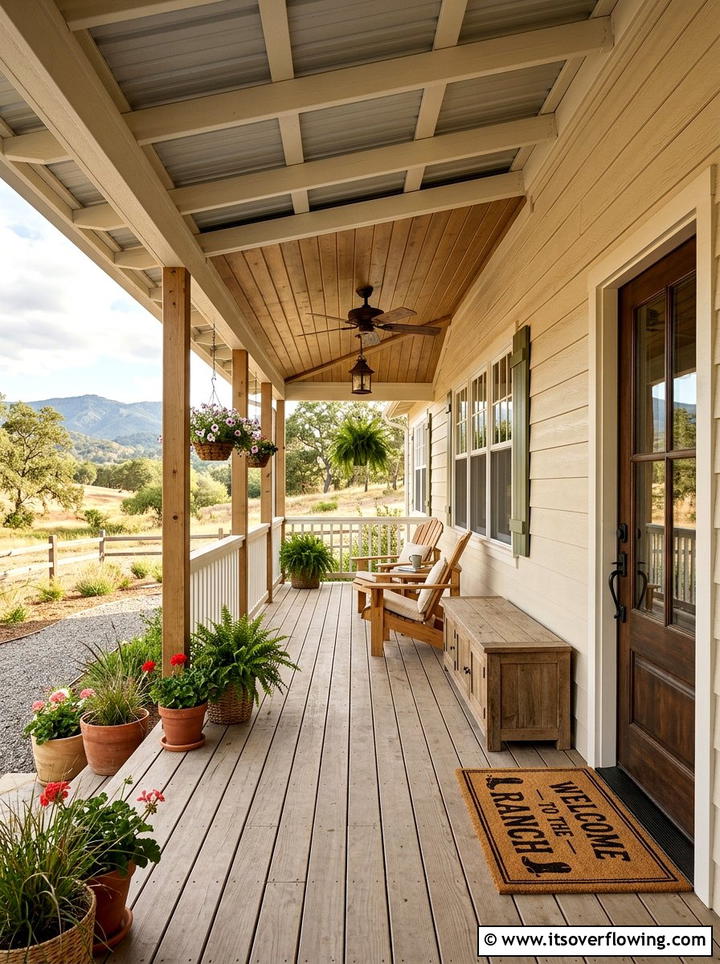 Ranch Style Porch - 25 front porch ideas with package drop zone