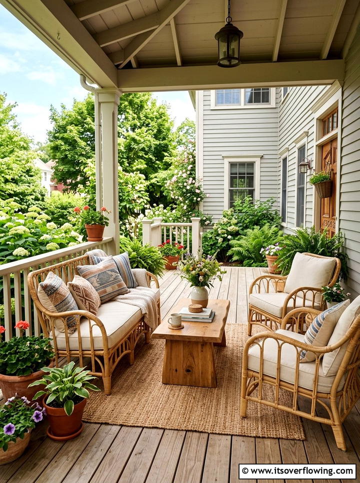 Rattan Porch Furniture - 25 front porch ideas with boho style