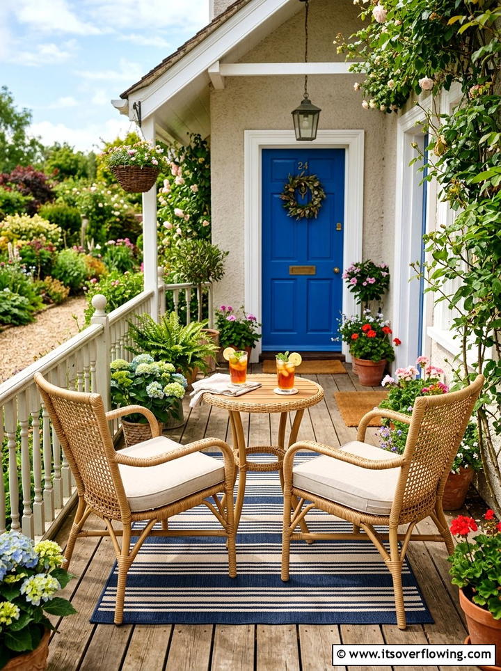 Rattan bistro set - 25 front porch ideas with rattan furniture