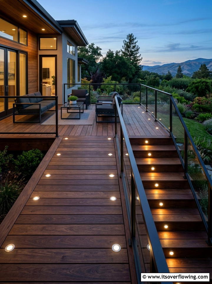 Recessed Deck Lighting - 25 backyard ideas with path lighting