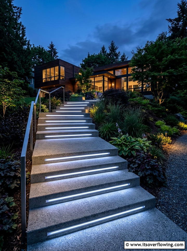 Recessed Led Outdoor Lighting - 25 backyard ideas with steps