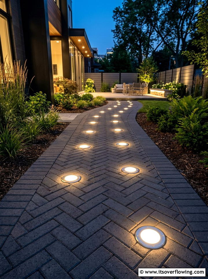 Recessed Paver Lighting - 25 backyard decorating ideas with pathway lights