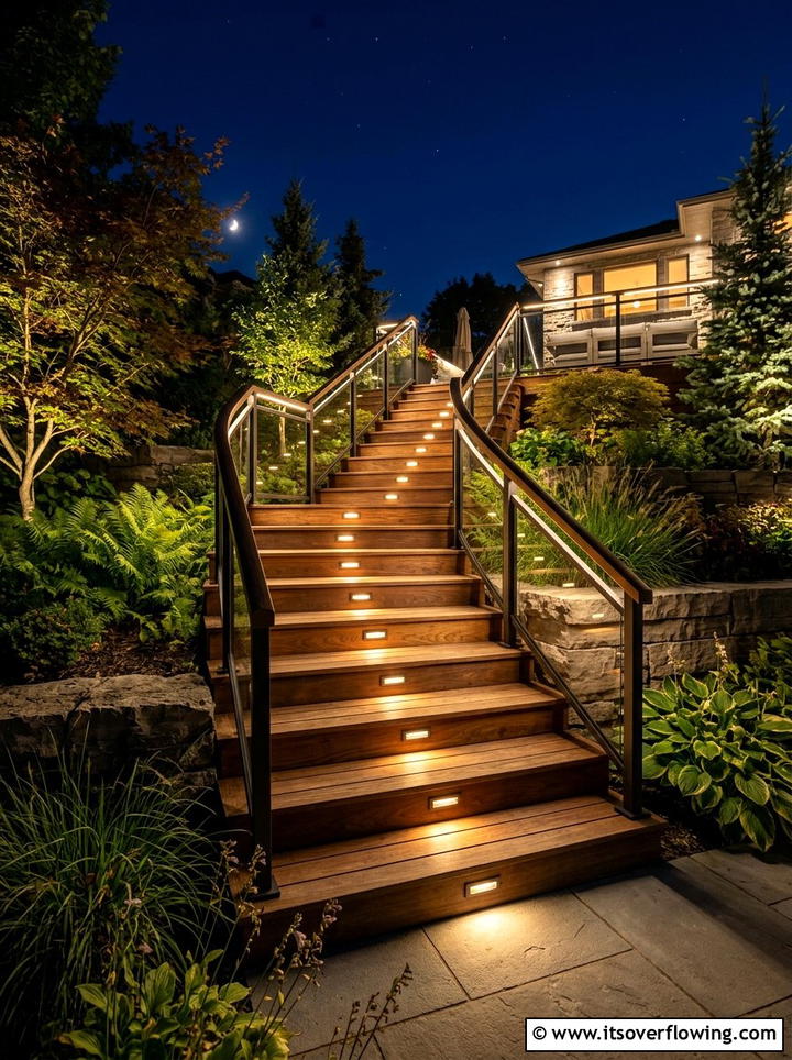 Recessed deck lighting - 25 garden decor ideas with modern accents