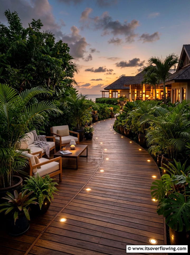 Recessed deck lighting - 25 garden ideas with pathway lights