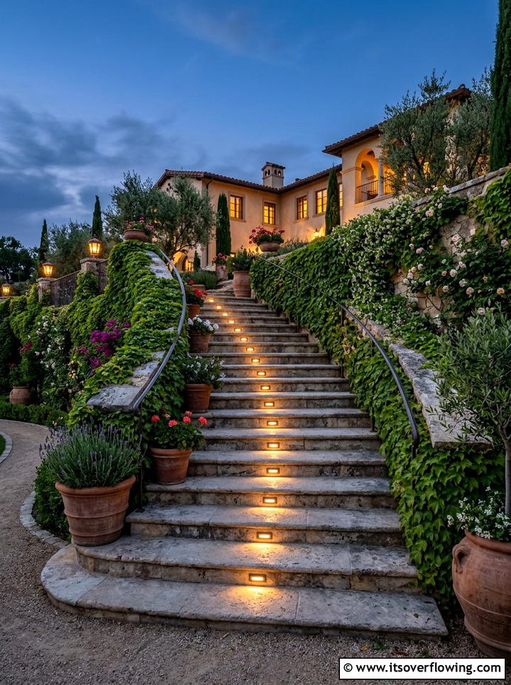 Recessed step lighting - 25 garden decor ideas with lights