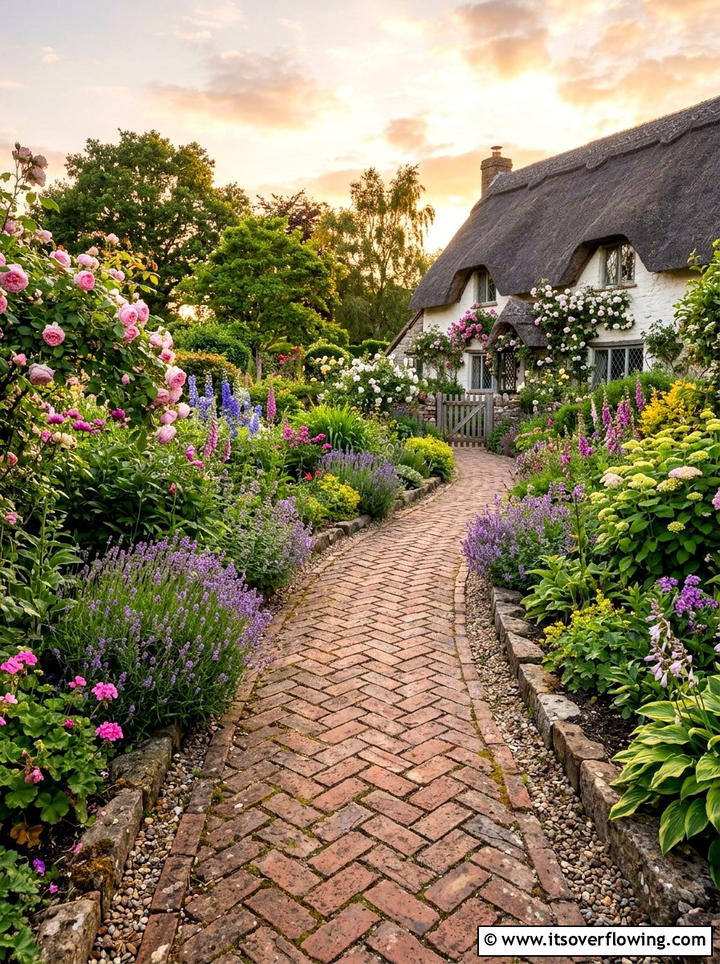 Reclaimed Brick Pathway - 25 recycled garden ideas for community spaces