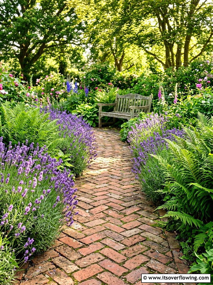 Reclaimed Brick Walkway - 25 reusing old things ideas for garden pathways