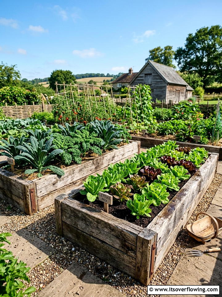 Reclaimed Timber Raised Bed - 25 garden ideas for rustic style