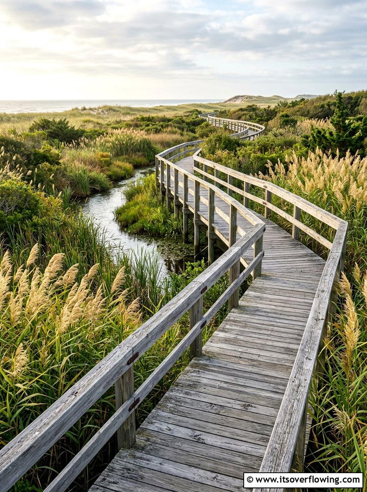 Reclaimed Wood Boardwalk - 25 upcycled garden ideas with pathway markers