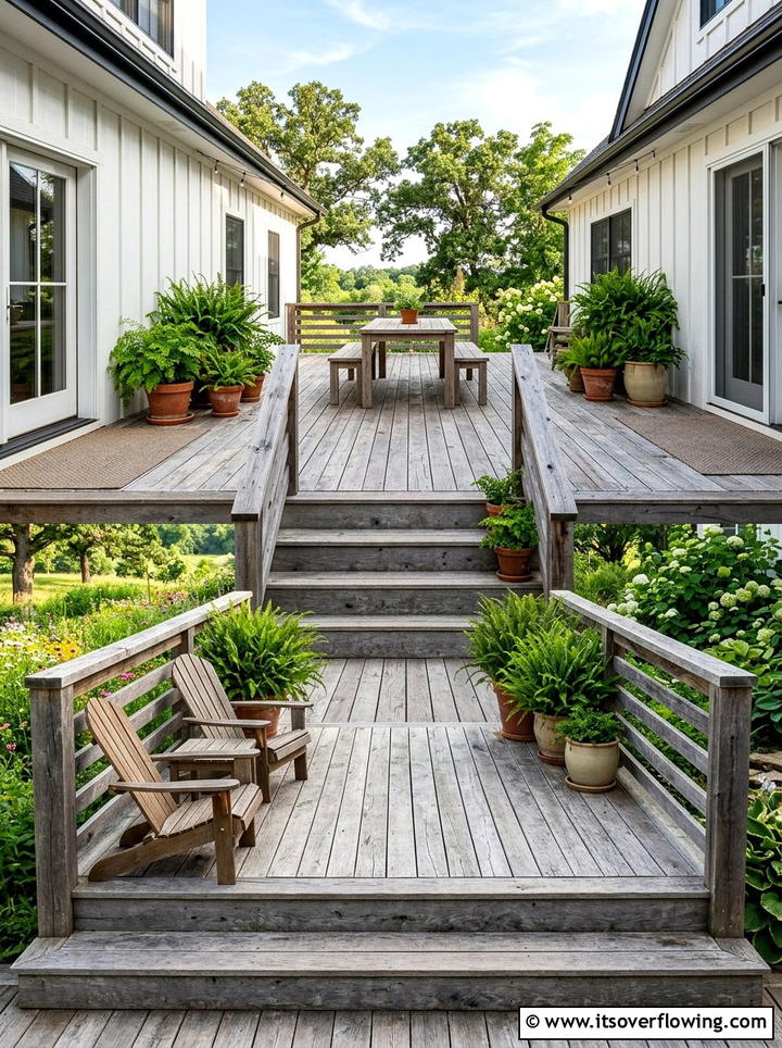 Reclaimed Wood Deck - 25 backyard ideas with rustic style