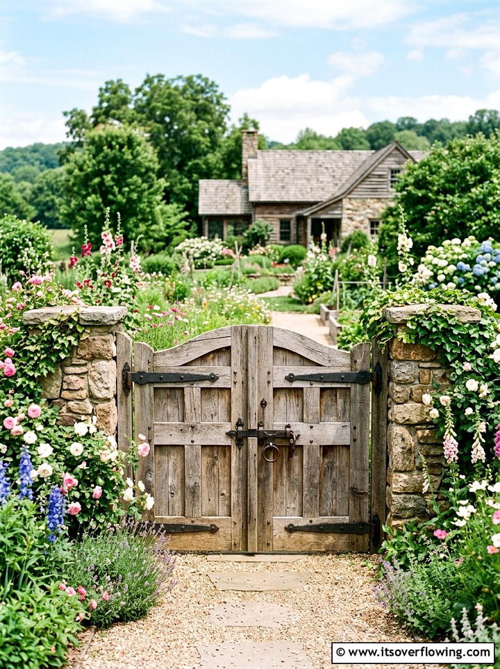 Reclaimed Wood Garden Gate - 25 creative garden ideas with rustic charm