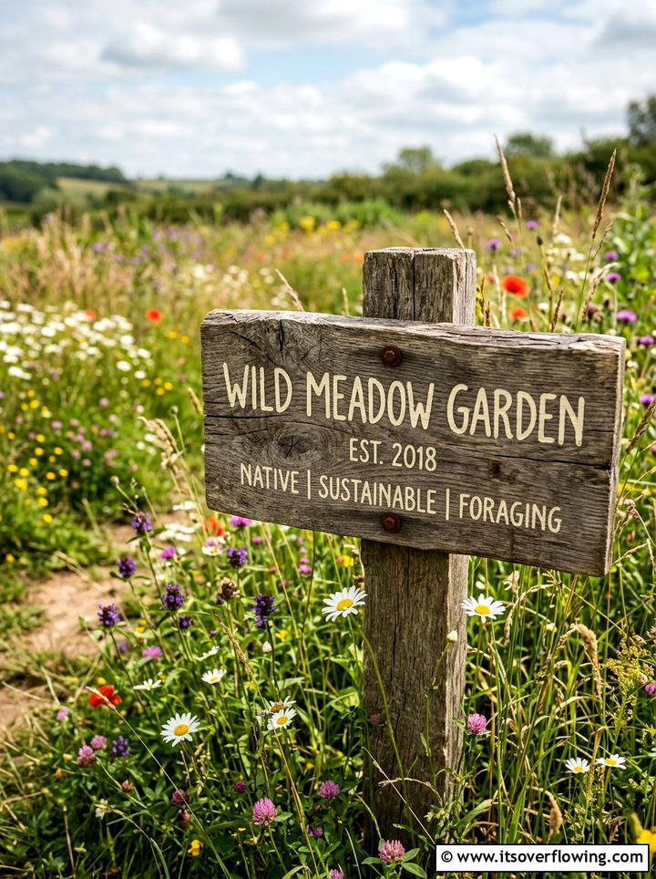 Reclaimed Wood Garden Sign - 25 garden decor ideas with signs