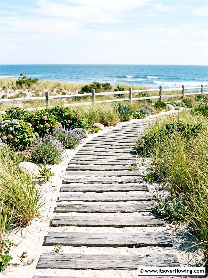 Reclaimed Wood Garden Walkway - 25 backyard decorating ideas with stepping stones