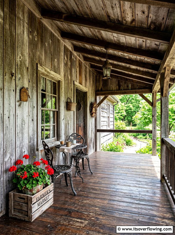Reclaimed Wood Porch - 25 front porch ideas with rustic style
