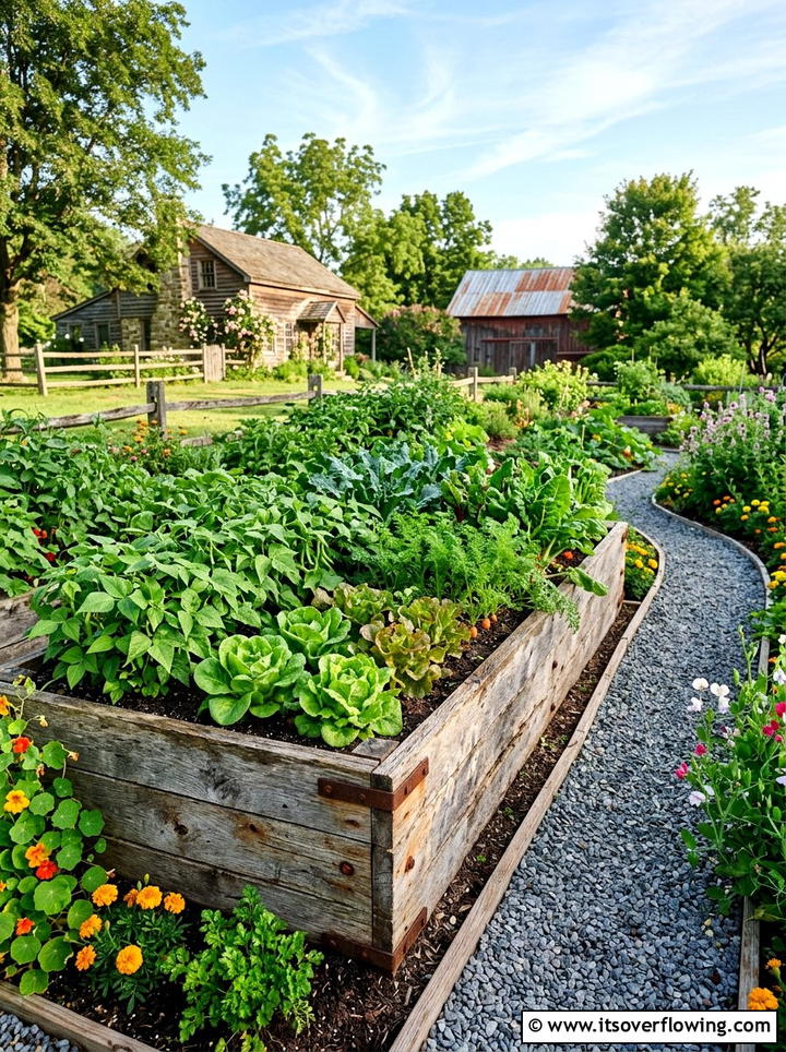 Reclaimed Wood Raised Bed - 25 garden ideas with reclaimed wood