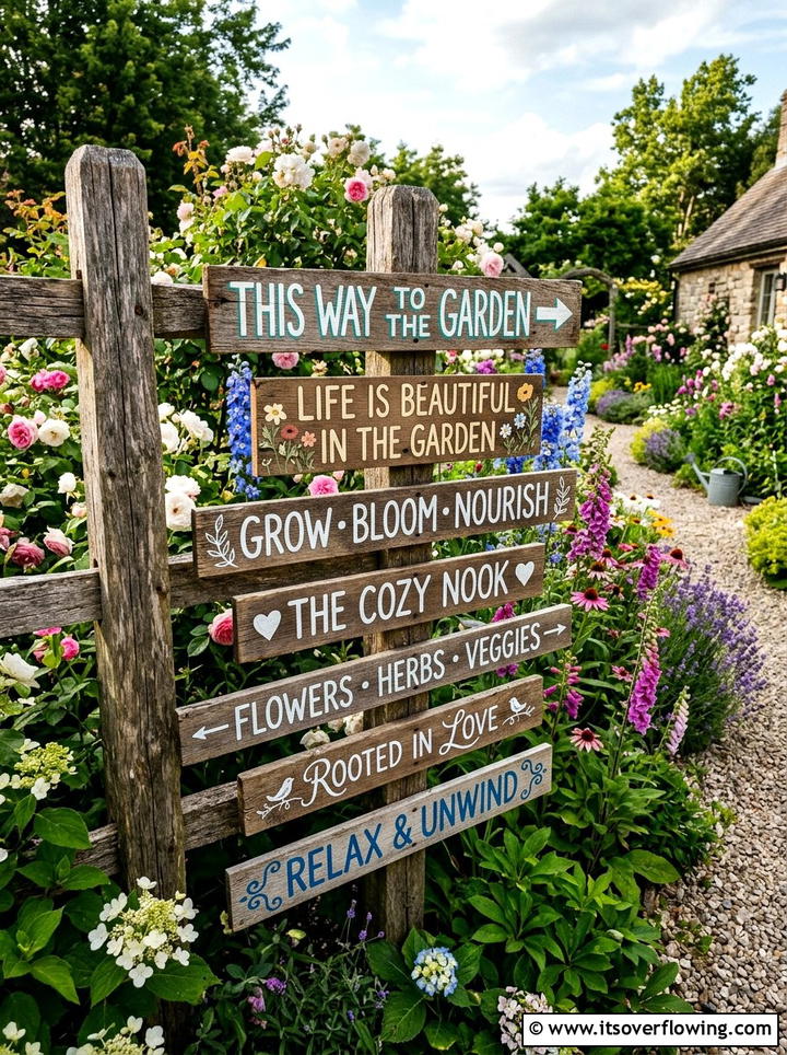 Reclaimed Wood Sign - 25 reusing old things ideas for fence decor