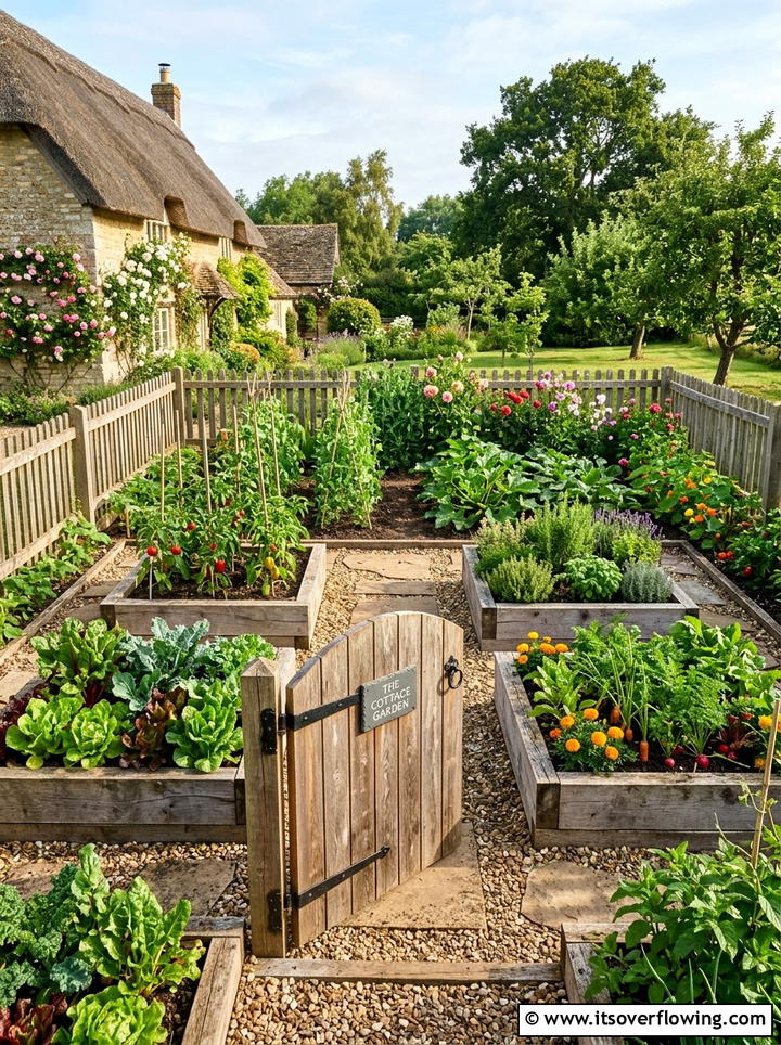 Reclaimed Wood Vegetable Garden With Gate - 25 creative garden ideas with reclaimed wood beds