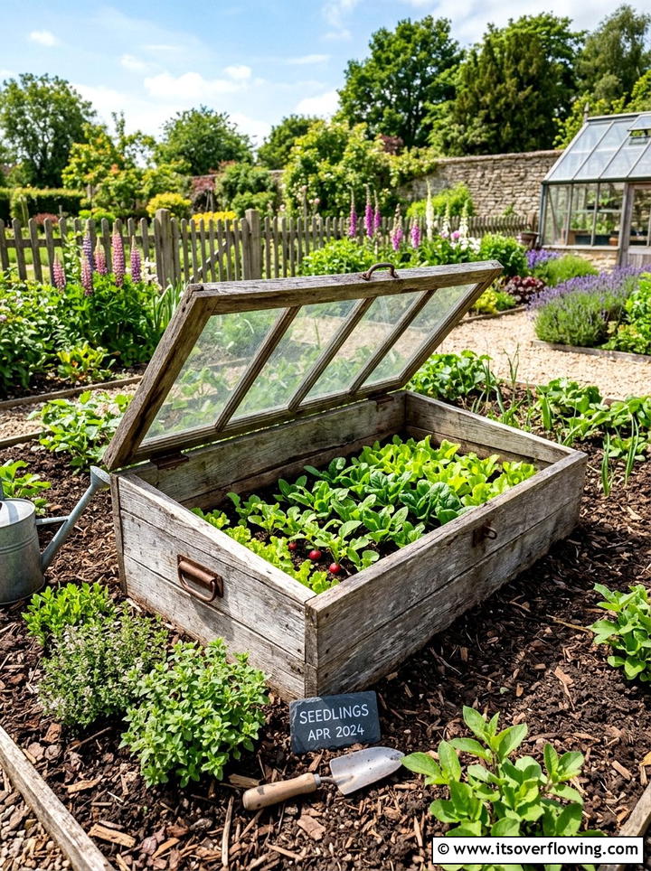 Reclaimed wood cold frame - 25 garden decor ideas with reclaimed wood