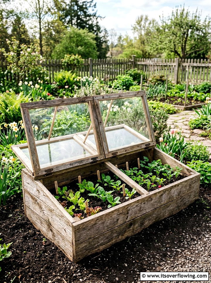 Reclaimed wood cold frame - 25 backyard ideas with reclaimed wood