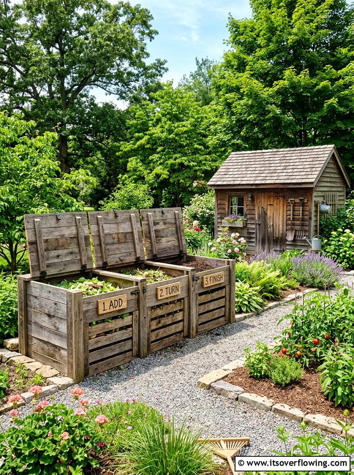 Reclaimed wood compost bin - 25 backyard ideas with reclaimed wood