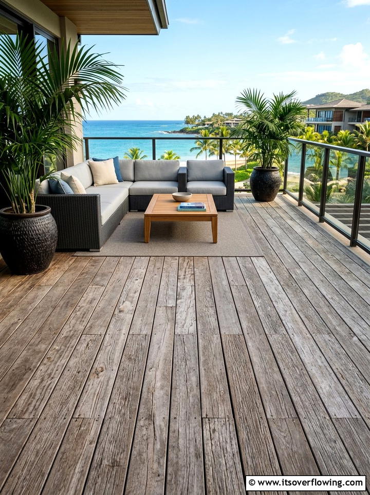 Reclaimed wood deck flooring - 25 backyard ideas with reclaimed wood