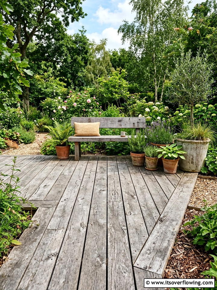 Reclaimed wood deck - 25 small garden ideas with reading nook