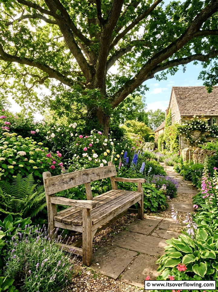 Reclaimed wood garden bench - 25 garden decor ideas with rustic accents