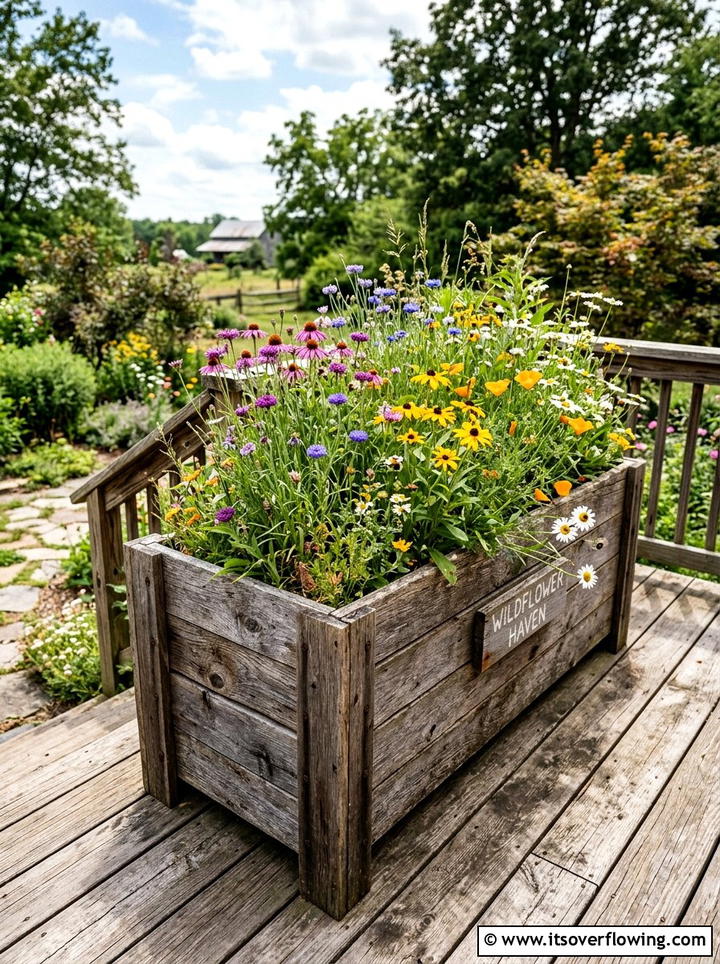 Reclaimed wood planter - 25 creative garden ideas for urban homes